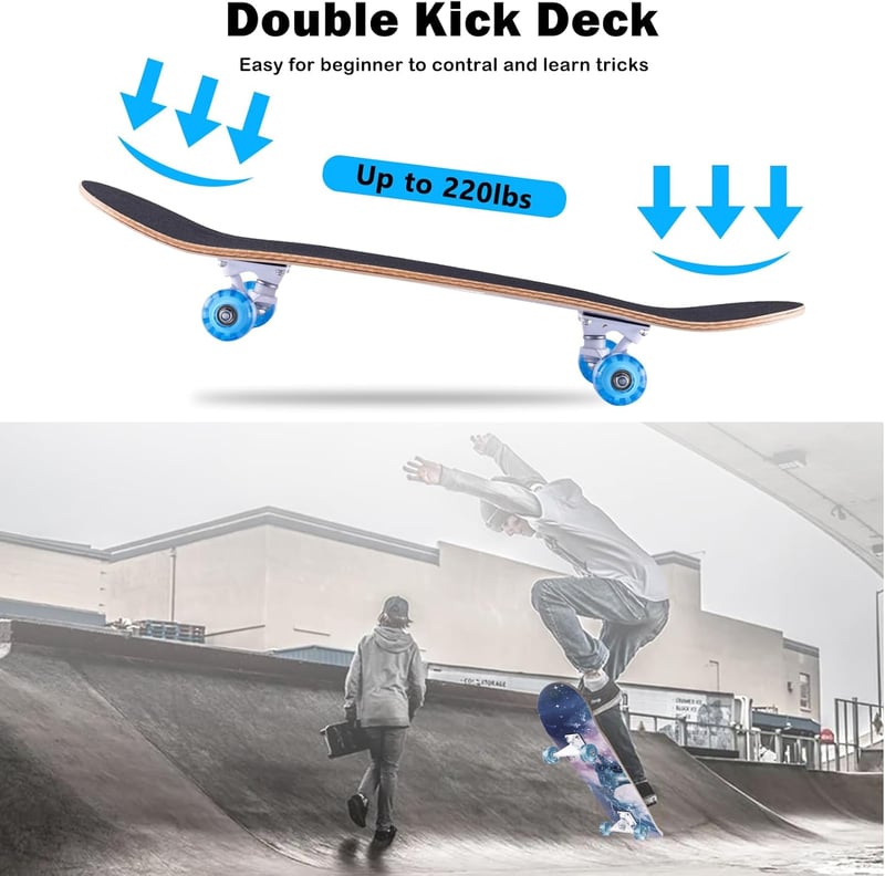 CLYCTIP 31" Cruiser Skateboard 8 rétegű juharfa ABEC-11 csapágy kezdőknek