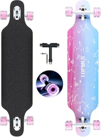 CLYCTIP Longboard Skateboard 8 rétegű juhar kezdőknek felnőtteknek cruiser 1