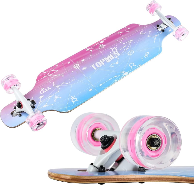 CLYCTIP Longboard Skateboard 8 rétegű juhar kezdőknek felnőtteknek cruiser