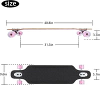 CLYCTIP Longboard Skateboard 8 rétegű juhar kezdőknek felnőtteknek cruiser 5