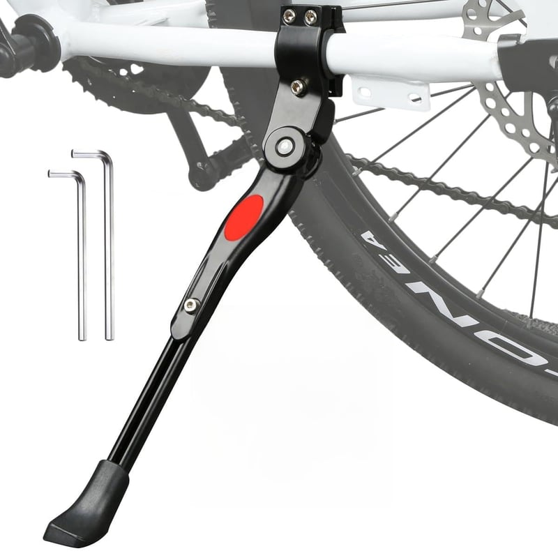 Stojan na bicykel CMASTER pre 24 – 28-palcové bicykle, max. zaťaženie 40 kg, hliníkový rám, protišmyková gumová pätka, nastaviteľná výška
