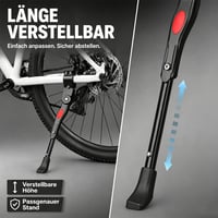 Stojan na bicykel CMASTER pre 24 – 28-palcové bicykle, max. zaťaženie 40 kg, hliníkový rám, protišmyková gumová pätka, nastaviteľná výška 4