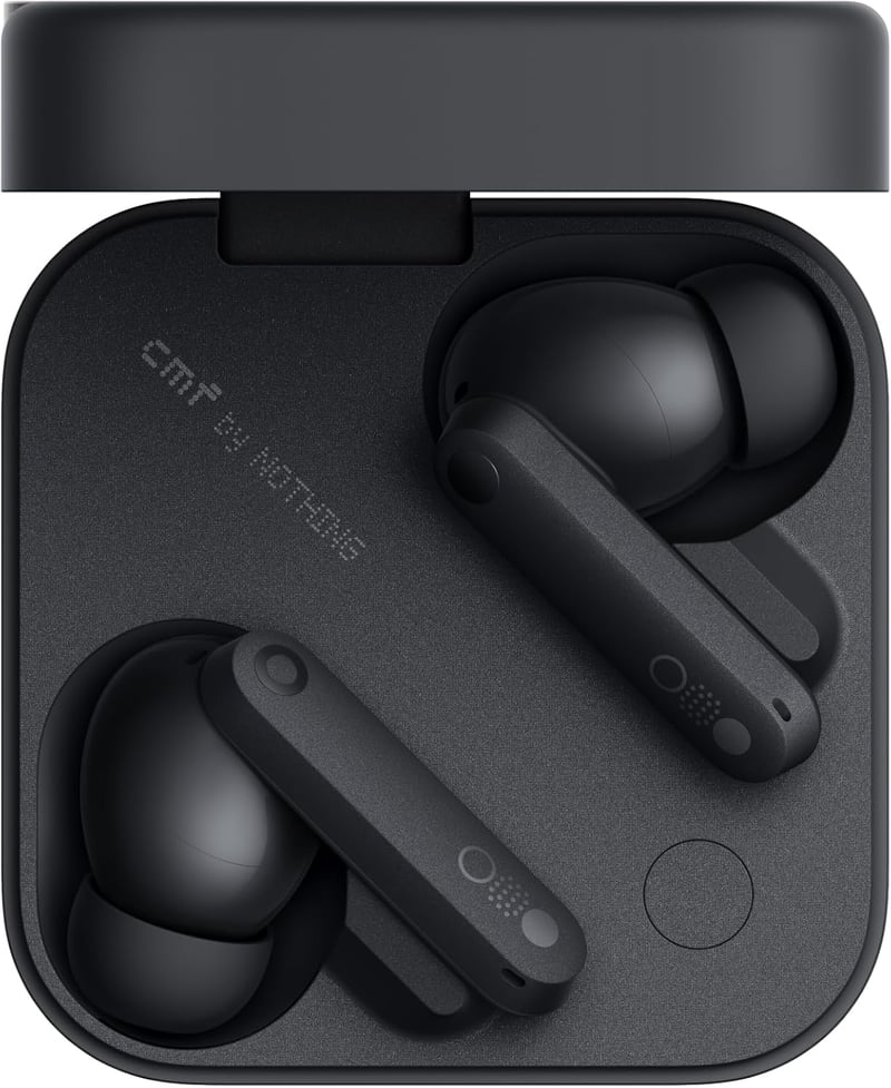 Căști wireless CMF by Nothing Buds Pro 2, anulare activă a zgomotului de 50 dB, sunet HiFi, 6 microfoane HD, sunet spațial, 2025 - Gri închis