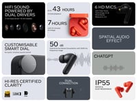 Bezdrôtové slúchadlá CMF by Nothing Buds Pro 2, HiFi zvuk, potlačenie hluku 50 dB, 6 HD mikrofónov, priestorový zvuk – oranžové 3