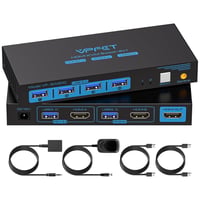 CMSTEDCD USB 3.0 HDMI KVM Switch 2 PC-hez 4K60Hz Monitor Egér Billentyűzet 1