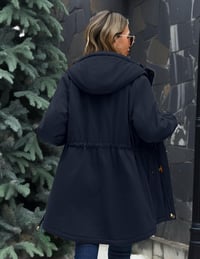 CMTOP női téli kabát vízálló meleg kapucnis parka fleece béléssel 2