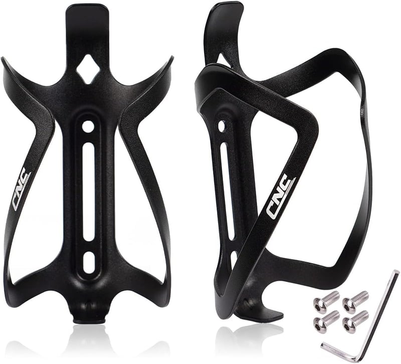 CNC 2x Fekete Alumínium Kerékpár Kulacstartó MTB Biciklire