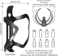 CNC 2x Fekete Alumínium Kerékpár Kulacstartó MTB Biciklire 2