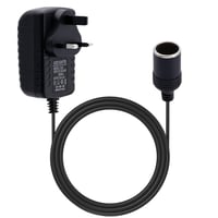 Sieťový adaptér Cncedi 240V AC – 12V DC, menič napätia, britská zástrčka, zásuvka autozapaľovača pre domáce použitie, max. výkon 24W 1