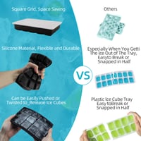 Set 4 Forme Silicon pentru Cuburi de Gheață CNMTCCO cu Capac, Tăvițe pentru Gheață cu 60 de Compartimente, Forme pentru Whisky și Cocktailuri, Fără BPA, Negru 4