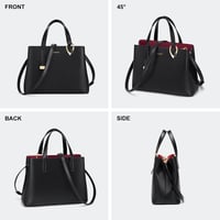 Cnolés női bőr kézitáska, elegáns olasz design, fekete válltáska 6