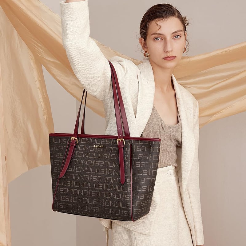 Cnolés Női Bőr Kézitáska Válltáska - Barna Hobo Stílusú Táska Felső Fogantyúval, Elegáns Tote Bag Hölgyeknek