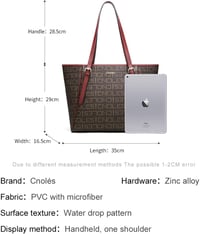 Cnolés Női Bőr Kézitáska Válltáska - Barna Hobo Stílusú Táska Felső Fogantyúval, Elegáns Tote Bag Hölgyeknek 2