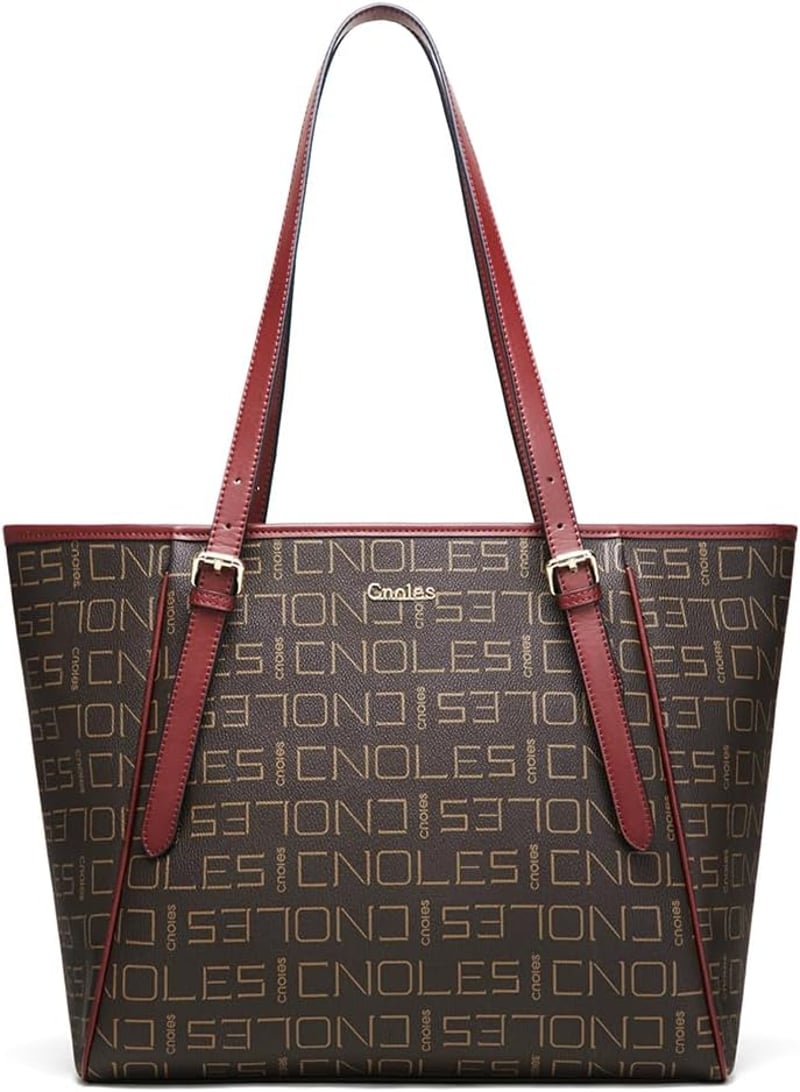Cnolés Női Bőr Kézitáska Válltáska - Barna Hobo Stílusú Táska Felső Fogantyúval, Elegáns Tote Bag Hölgyeknek