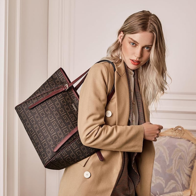 Cnolés Női Bőr Kézitáska Válltáska - Barna Hobo Stílusú Táska Felső Fogantyúval, Elegáns Tote Bag Hölgyeknek