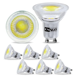CNSGO GU10 3,5W LED žarulja, pakiranje od 6 komada, hladno bijela 6000K 385 lumena, 230V štedna reflektorska spot svjetiljka, nije dimabilna, 360°