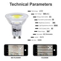 CNSGO GU10 3,5W LED žarulja, pakiranje od 6 komada, hladno bijela 6000K 385 lumena, 230V štedna reflektorska spot svjetiljka, nije dimabilna, 360° 4