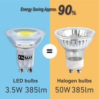 CNSGO GU10 3,5W LED žarulja, pakiranje od 6 komada, hladno bijela 6000K 385 lumena, 230V štedna reflektorska spot svjetiljka, nije dimabilna, 360° 6