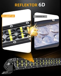CO LIGHT 32" LED Fényhíd 25000LM Dupla Sor 6D Lencse 12V/24V IP68 Vegyes Fénynyaláb Traktorhoz, 4x4 Terepjáróhoz, Teherautóhoz, Lakóautóhoz 5