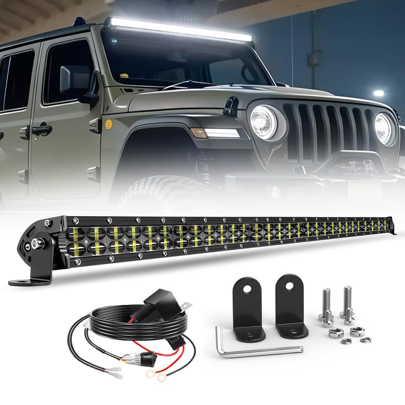CO LIGHT 32" LED Fényhíd 25000LM Dupla Sor 6D Lencse 12V/24V IP68 Vegyes Fénynyaláb Traktorhoz, 4x4 Terepjáróhoz, Teherautóhoz, Lakóautóhoz
