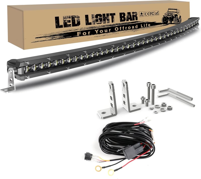 CO LIGHT 44 Inch Ívelt LED Munkalámpa 12V Autó Traktor SUV ATV UTV Terepjáró Fényszóró