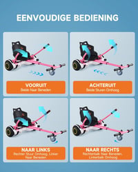 CO-Z Hoverboard Go Kart Rózsaszín Állítható Ülés 6.5" 8" 10" Hoverboardhoz 6