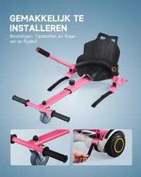 CO-Z Hoverboard Go Kart Rózsaszín Állítható Ülés 6.5" 8" 10" Hoverboardhoz 8