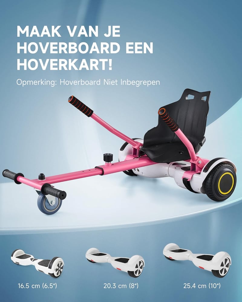 CO-Z Hoverboard Go Kart Rózsaszín Állítható Ülés 6.5" 8" 10" Hoverboardhoz