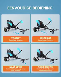 CO-Z Hoverboard Hoverkart Go-Kart ülés szék 6,5 8,5 10 colos önkiegyensúlyozó rollerhez, fekete 7
