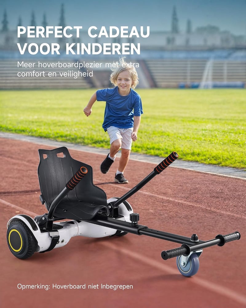CO-Z Hoverboard Hoverkart Go-Kart ülés szék 6,5 8,5 10 colos önkiegyensúlyozó rollerhez, fekete