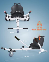 CO-Z Hoverboard Ülés Go-Kart Seat 6.5 8.5 10 Colos Önegyensúlyozó Roller 8
