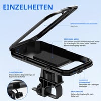 Vodeodolný držiak na telefón na bicykel a motorku Coalwop – otočný o 360°, univerzálny, pre telefóny s uhlopriečkou 4 – 7 palcov 6
