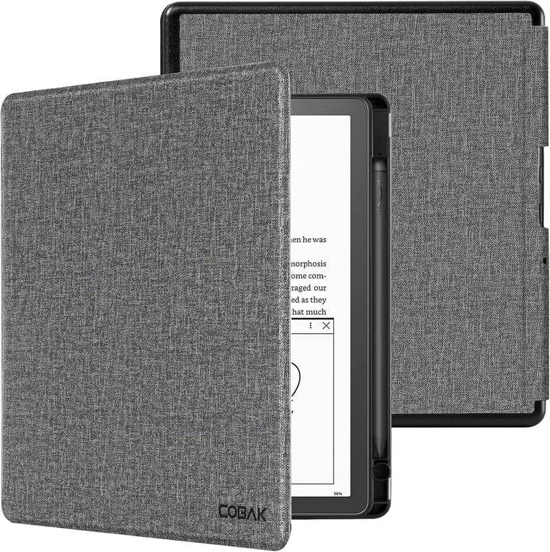CoBak Kindle Scribe 10.2" Tok Szürke - Beépített Tolltartó és Auto Sleep/Wake Funkcióval