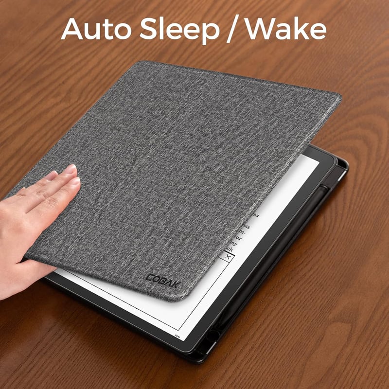 CoBak Kindle Scribe 10.2" Tok Szürke - Beépített Tolltartó és Auto Sleep/Wake Funkcióval