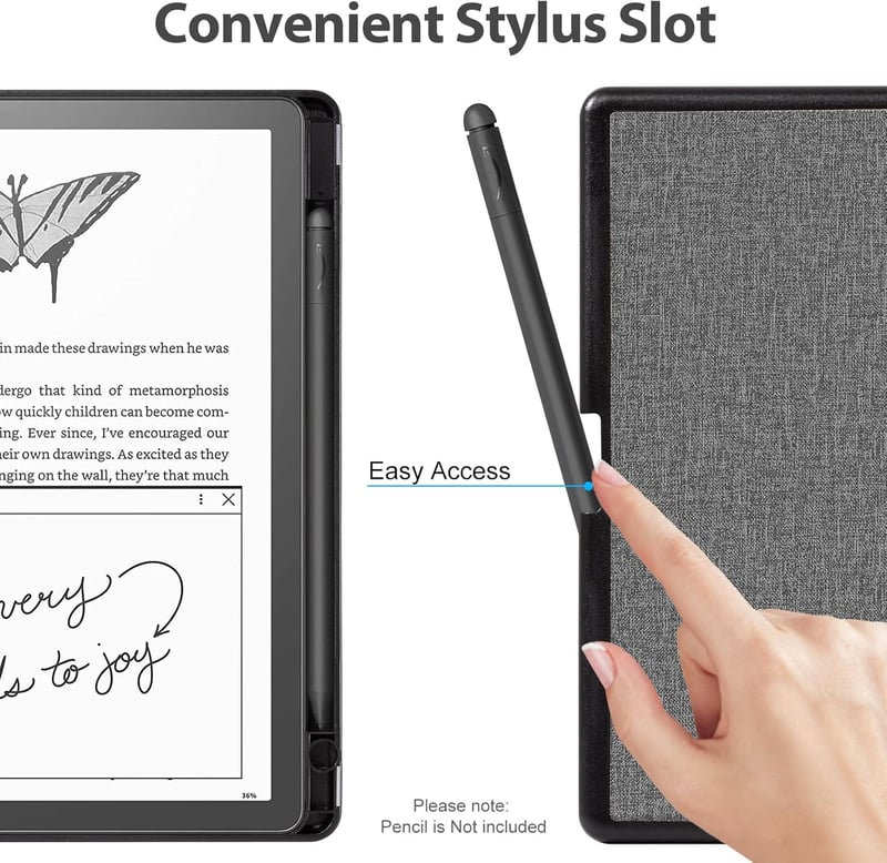 CoBak Kindle Scribe 10.2" Tok Szürke - Beépített Tolltartó és Auto Sleep/Wake Funkcióval