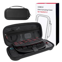 CoBak Nintendo Switch 2 hordtáska 3in1 szett üvegvédelem és hüvelykujj fogások 1