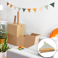 Cobee 286 cm-es gyerekszobai függő dekoráció, pamut textil füzér, szülinapi party banner 4