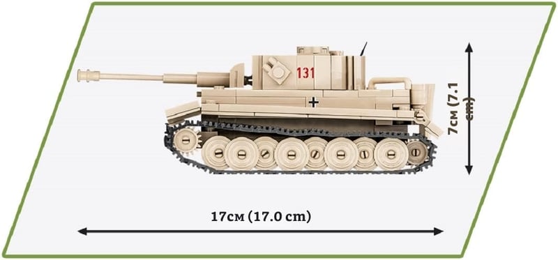 Stavebnica COBI 2710 Tiger - Model tanku v púštnej pieskovej farbe, vojenská hračka pre deti