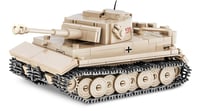 Stavebnica COBI 2710 Tiger - Model tanku v púštnej pieskovej farbe, vojenská hračka pre deti 6