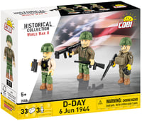 Stavebnica COBI D-Day 6. jún 1944 – 13,0 x 3,7 x 10,5 cm, vojenský model v zelenej, hnedej a sivej farbe 1