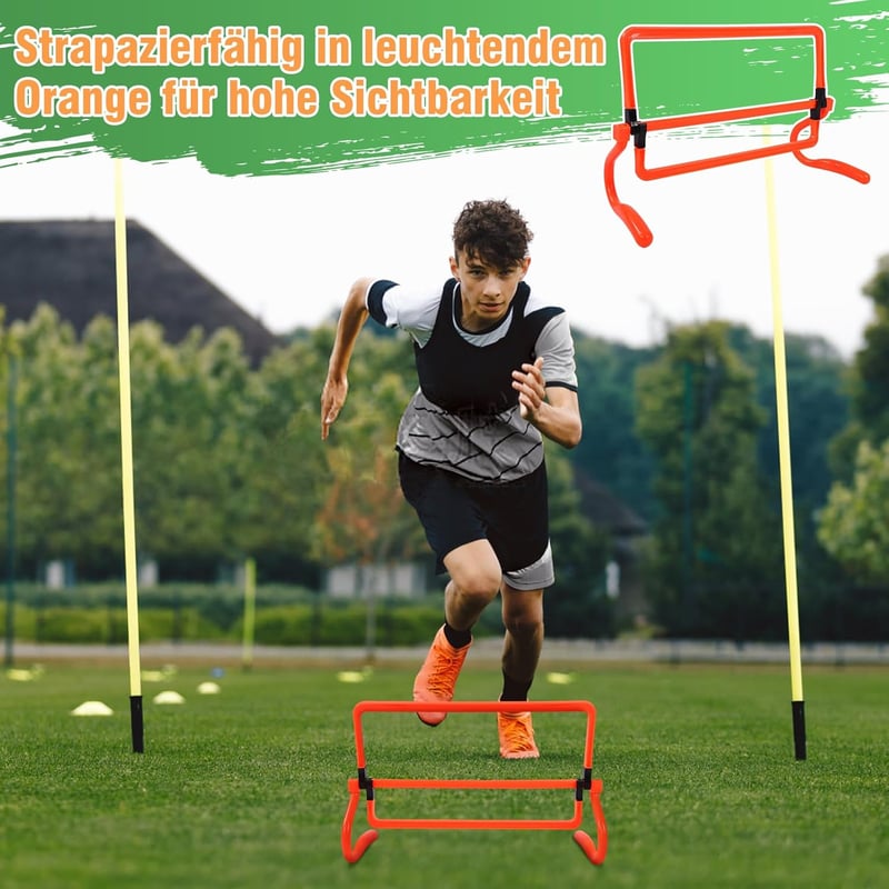 Cocoarm 5 db-os Állítható Magasságú Koordinációs Gát Szett - Gyorsaság és Agilitás Edzéshez - 15/22/28/36 cm - Gyerekeknek és Sportolóknak