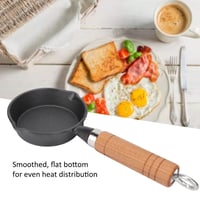 Cocoarm Öntöttvas Mini Serpenyő 10 cm Nyéllel Tojáshoz Palacsintához Omlett Készítéshez és Campinghez 4
