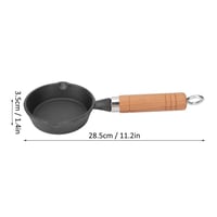 Cocoarm Öntöttvas Mini Serpenyő 10 cm Nyéllel Tojáshoz Palacsintához Omlett Készítéshez és Campinghez 3