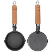 Cocoarm Öntöttvas Mini Serpenyő 10 cm Nyéllel Tojáshoz Palacsintához Omlett Készítéshez és Campinghez 7