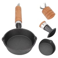 Cocoarm Öntöttvas Mini Serpenyő 10 cm Nyéllel Tojáshoz Palacsintához Omlett Készítéshez és Campinghez 6