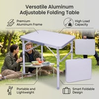 Cocoarm Sklopivi kamperski stol, aluminijski, lagan, prijenosan s ručkom za piknik na otvorenom, nosivosti 40 kg 5