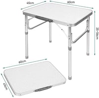 Cocoarm Sklopivi kamperski stol, aluminijski, lagan, prijenosan s ručkom za piknik na otvorenom, nosivosti 40 kg 3