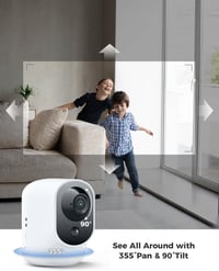 COCOCAM 2K WiFi Biztonsági Kamera Akkumulátorral, Mozgásérzékelés, Baba és Háziállat Megfigyelő 3