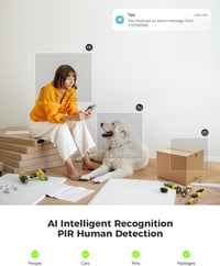 COCOCAM 2K WiFi Biztonsági Kamera Akkumulátorral, Mozgásérzékelés, Baba és Háziállat Megfigyelő 4