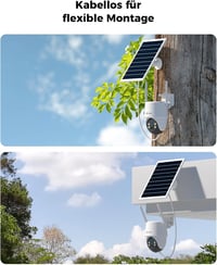 COCOCAM 2K PTZ kültéri biztonsági kamera, 10000 mAh akkumulátor, 8W napelem, 30 m éjjellátó 5